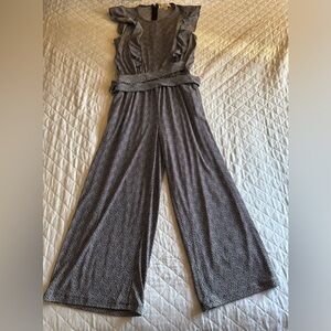 Michael Kors Leopard Jumpsuit Sleeveless Design with Belted Waist